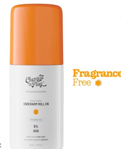 Chemist At Play UnderArm 5% AHA Roll-On (No Fragrance)