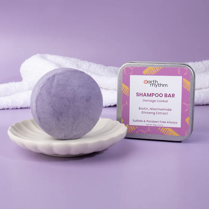 Earth Rhythm Shampoo Bar With Biotin, NIacinamide & Ginseng Extract