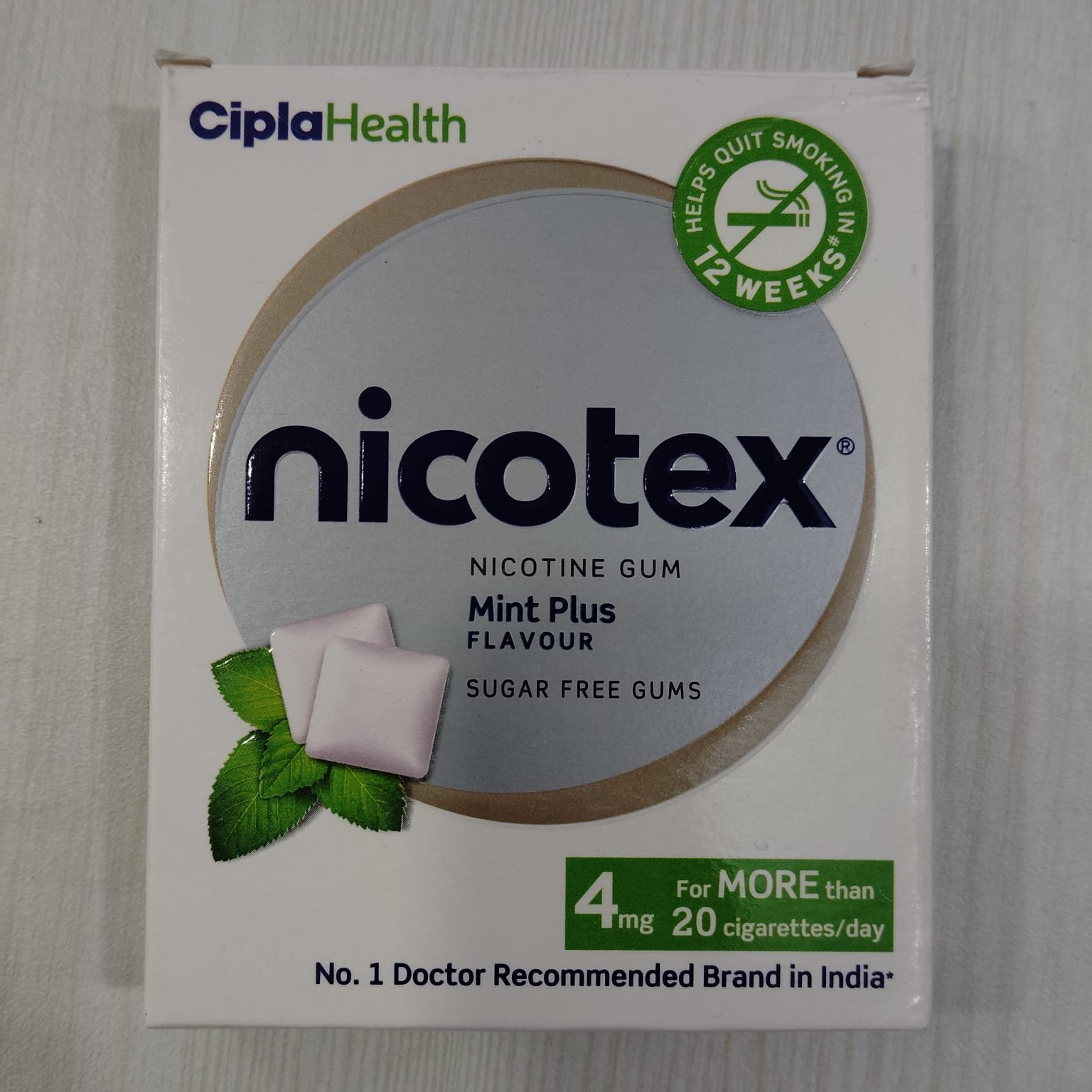 Nicotex mint plus flavor gums (4mg)