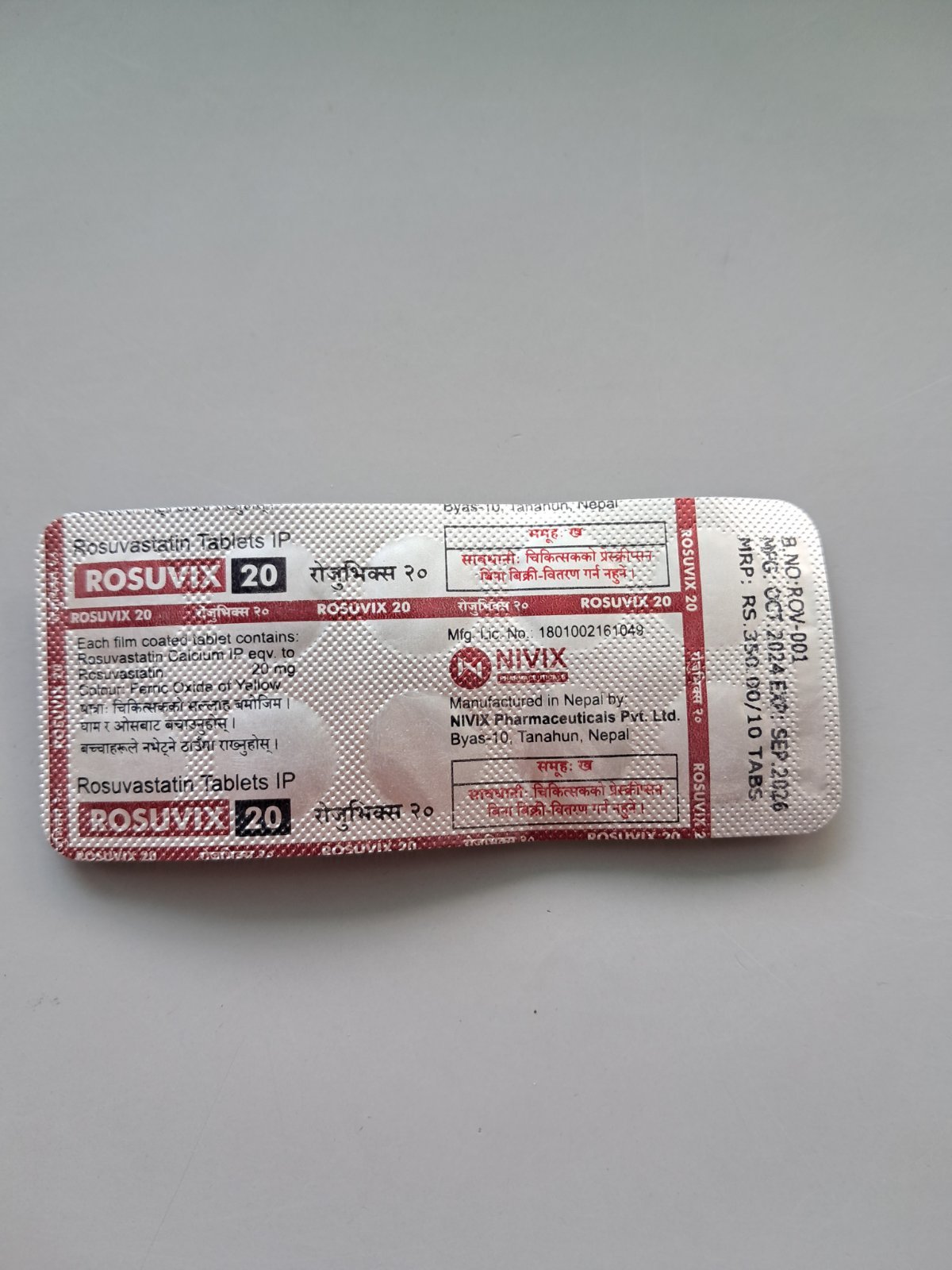 ROSUVIX-20 MG